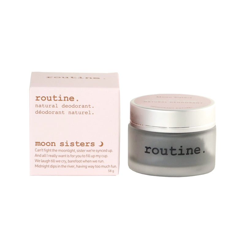 Moon Sisters 58g Deodorant JAR - activated charcoal, magnesium, prebiotics | Routine Goods